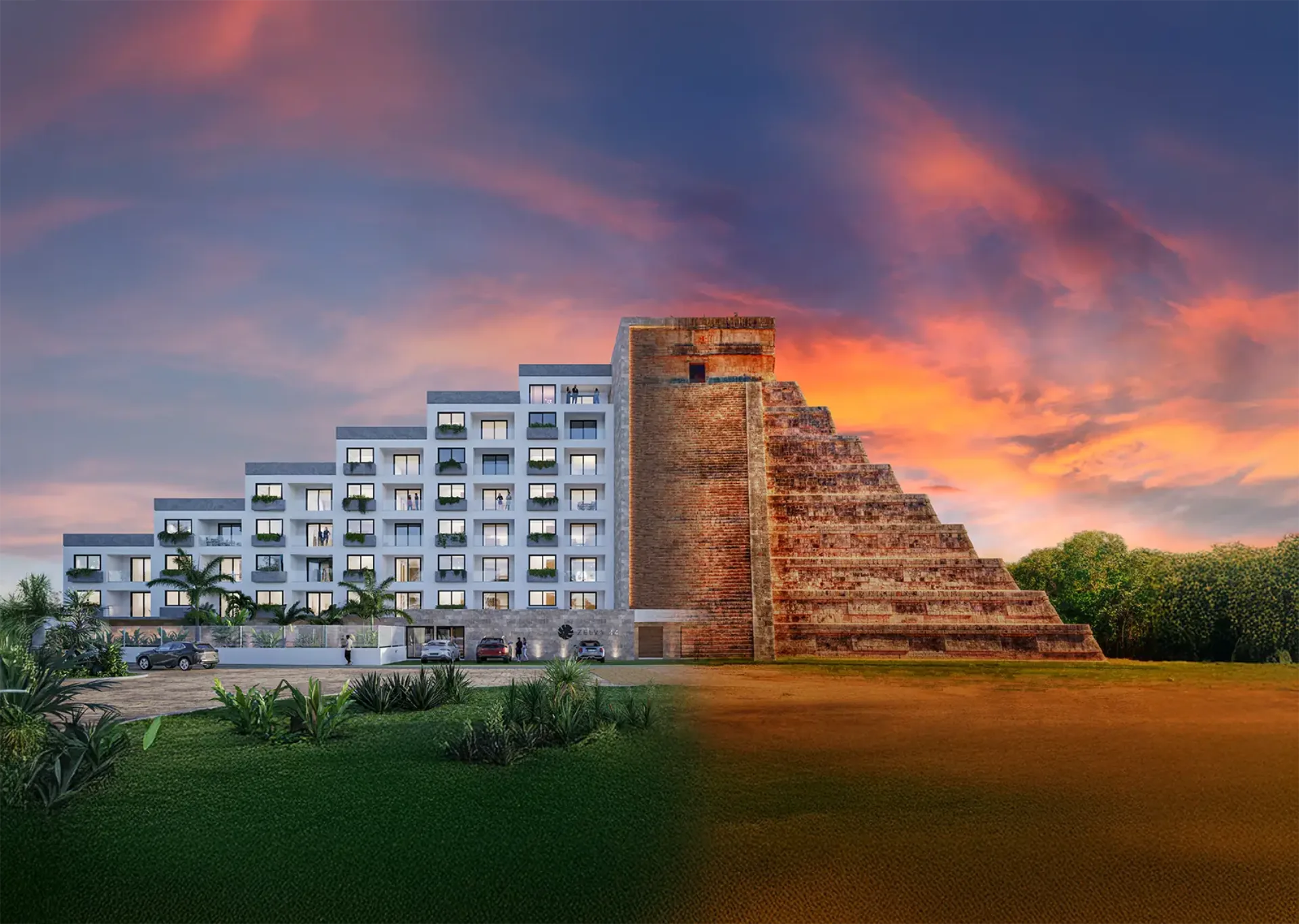 Zelva44 - La única pirámide residencial de Cancún